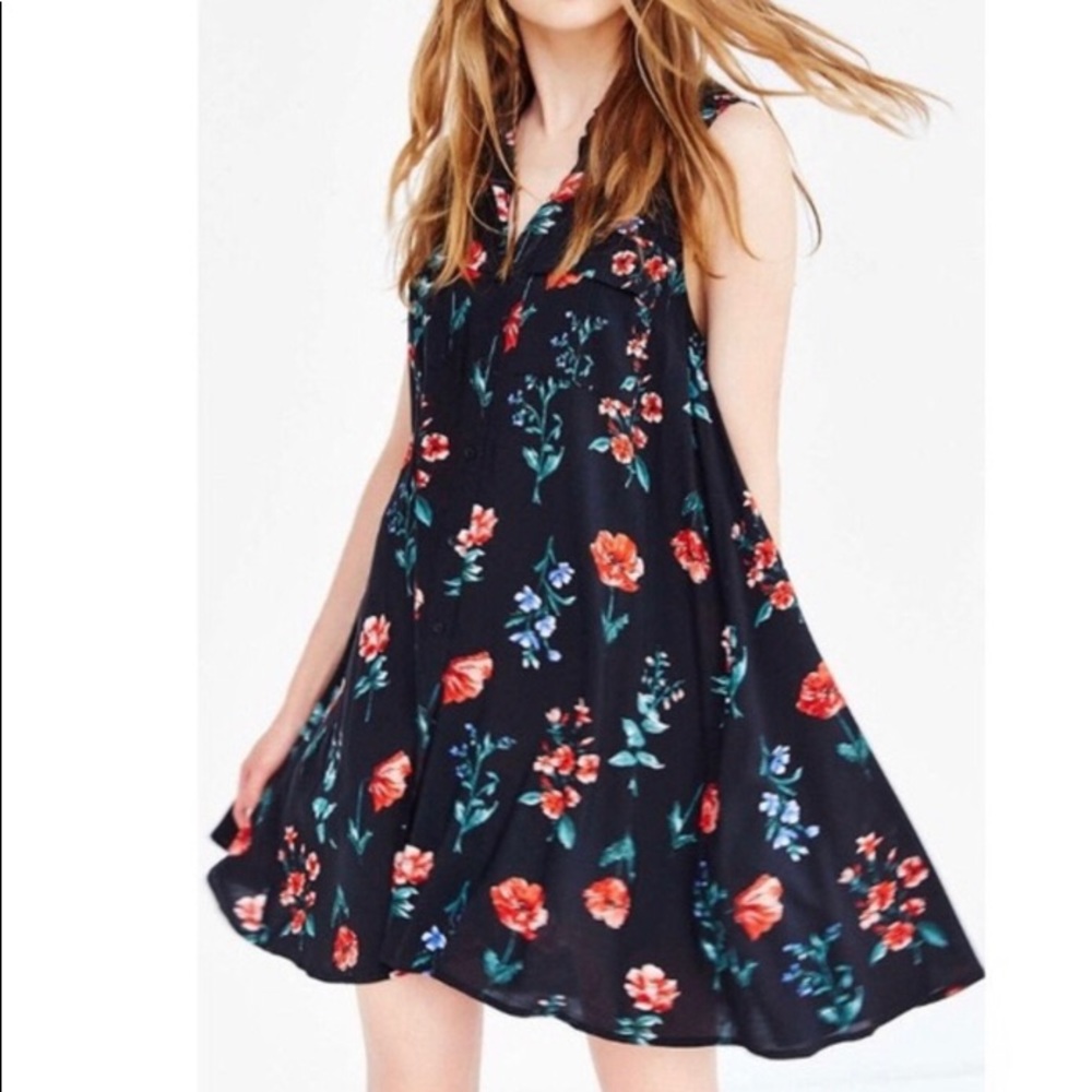 Kimchi Blue floral trapeze tunic dress